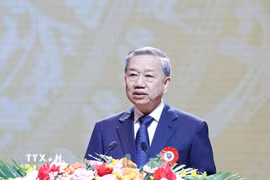 Tổng Bí thư Tô Lâm phát biểu tại Lễ kỷ niệm 100 năm Ngày Báo chí cách mạng Việt Nam. (Ảnh: Thống Nhất/TTXVN)