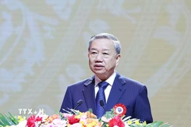 Tổng Bí thư Tô Lâm phát biểu tại Lễ kỷ niệm 100 năm Ngày Báo chí cách mạng Việt Nam. (Ảnh: Thống Nhất/TTXVN)
