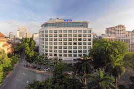 Tòa nhà Trung tâm Thông tấn Quốc gia số 5 Lý Thường Kiệt, Hà Nội. (Ảnh: TTXVN)