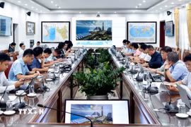 Cuộc họp rà soát công tác phối hợp triển khai xây dựng Trung tâm Báo chí Quốc tế (TTBC) phục vụ Tuần lễ Cấp cao APEC 2027. (Ảnh: TTXVN phát)