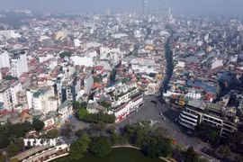 Khu vực quảng trường Đông Kinh Nghĩa Thục, Hà Nội. Ảnh: TTXVN