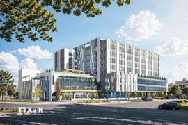 Phối cảnh cơ sở 2 Bệnh viện Thận Hà Nội sau khi hoàn thiện. (Ảnh: TTXVN phát)