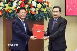 Chủ tịch Quốc hội Trần Thanh Mẫn chủ trì hội nghị. (Ảnh: Doãn Tấn/TTXVN)