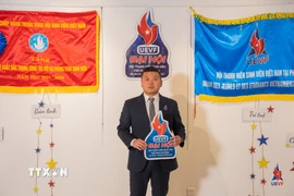 Anh Nguyễn Phan Bảo Thụy, Chủ tịch Hội Thanh niên, Sinh viên Việt Nam tại Pháp (UEVF), đồng thời là Phó chủ tịch thường trực Liên hiệp hội thanh niên, sinh viên Việt Nam châu Âu (VYSEF). (Ảnh: TTXVN phát)