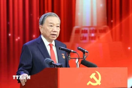 Tổng Bí thư Tô Lâm phát biểu tại buổi Lễ. (Ảnh: Phương Hoa/TTXVN)