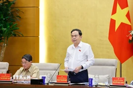 Chủ tịch Quốc hội Trần Thanh Mẫn phát biểu. (Ảnh: Doãn Tấn/TTXVN)