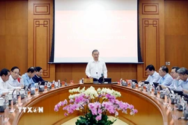 Tổng Bí thư Tô Lâm, Trưởng Ban Chỉ đạo Trung ương về phát triển khoa học, công nghệ, đổi mới sáng tạo và chuyển đổi số phát biểu. (Ảnh: Thống Nhất/TTXVN)