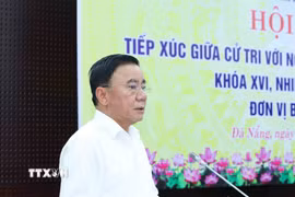 Thường trực Ban Bí thư Trần Cẩm Tú phát biểu tại hội nghị. (Ảnh: Phương Hoa/TTXVN)