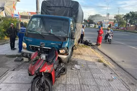 Hiện trường vụ tai nạn. (Ảnh: TTXVN phát)