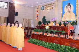 Giáo hội Phật giáo Việt Nam Thành phố Hồ Chí Minh triển khai công tác Phật sự năm 2025. (Ảnh: Xuân Khu/TTXVN)