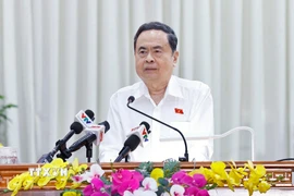 Chủ tịch Quốc hội Trần Thanh Mẫn phát biểu. (Ảnh: Doãn Tấn/TTXVN)