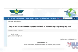 Cận cảnh vật thể bay không người lái được phát hiện tại Cảng hàng không Thọ Xuân