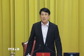 Chủ tịch nước Lương Cường phát biểu chỉ đạo. (Ảnh: Lâm Khánh/TTXVN)