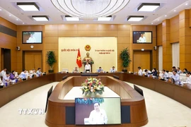 Chủ tịch Quốc hội Trần Thanh Mẫn phát biểu khai mạc phiên họp thứ 47 Ủy ban Thường vụ Quốc hội. (Ảnh: Doãn Tấn/TTXVN)