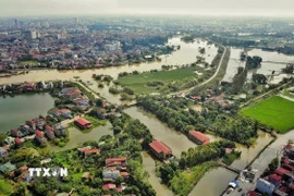 Trạm bơm Cống Bún, Bắc Giang. (Ảnh: Danh Lam/TTXVN)