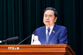 Chủ tịch Quốc hội Trần Thanh Mẫn phát biểu. (Ảnh: Doãn Tấn/TTXVN)