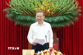 Tổng Bí thư Tô Lâm phát biểu. (Ảnh: Thống Nhất/TTXVN)
