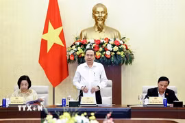 Chủ tịch Quốc hội Trần Thanh Mẫn phát biểu. (Ảnh: Doãn Tấn/TTXVN)