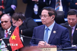 Thủ tướng Phạm Minh Chính dự Hội nghị Cấp cao ASEAN-Liên hợp quốc lần thứ 15. (Ảnh: Dương Giang/TTXVN)