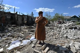 Một ngôi làng ở gần Kupiansk. (Nguồn: Moscow Times)