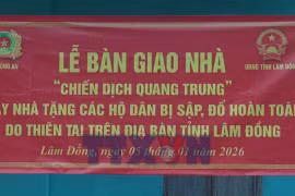 Lâm Đồng: Bàn giao nhà “Quang Trung” đầu tiên cho người dân ở rốn lũ Hàm Thắng