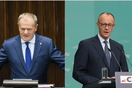 Thủ tướng Ba Lan Donald Tusk phát biểu tại phiên họp Hạ viện ở Warsaw, về vụ xâm phạm của máy bay không người lái, ngày 10/9/2025. (Nguồn: PAP/TTXVN)
