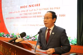 Ông Lê Tiến Châu, Bí thư Thành ủy Hải Phòng phát biểu tại Hội nghị. (Ảnh: Hoàng Ngọc/TTXVN)