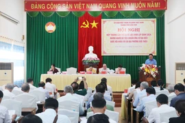 Ngày 11/2/2026, tại thành phố Cần Thơ, Ủy ban Mặt trận Tổ quốc Việt Nam thành phố Cần Thơ đã tổ chức hội nghị hiệp thương lần ba để lựa chọn danh sách những người đủ tiêu chuẩn ứng cử đại biểu Quốc hội khóa XVI do địa phương giới thiệu. (Ảnh: Ngọc Thiện/TTXVN)