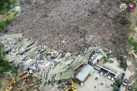 Vụ sạt lở núi rác tại Binaliw. (Nguồn: cebudailynews.inquirer.net)