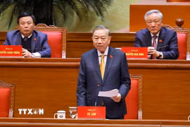 Tổng Bí thư Tô Lâm, Chủ tịch Đoàn Chủ tịch điều hành phiên họp. (Ảnh: TTXVN)