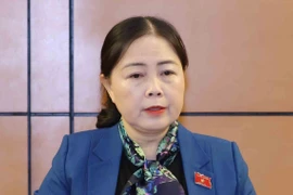 Bà Đoàn Thị Hảo, đại biểu Quốc hội khóa XV giữ chức vụ Phó Trưởng Đoàn đại biểu Quốc hội hoạt động chuyên trách khóa XV, phụ trách Đoàn đại biểu Quốc hội tỉnh Thái Nguyên. (Ảnh: Phương Hoa/TTXVN)