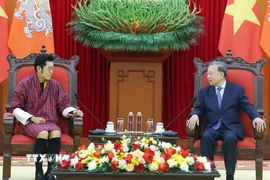 Tổng Bí thư Tô Lâm tiếp Quốc vương Bhutan Jigme Khesar Namgyel Wangchuck. (Ảnh: Thống Nhất/TTXVN)
