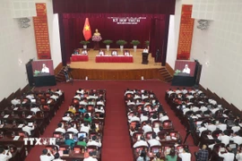 Kỳ họp thứ 31, Hội đồng Nhân dân tỉnh Nghệ An. (Ảnh: Trịnh Duy Hưng/TTXVN)