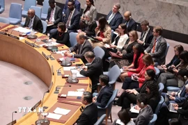 Các nước ủy viên Hội đồng Bảo an thảo luận về vụ Mỹ tấn công và bắt giữ Tổng thống Venezuela. (Ảnh: Thanh Tuấn/TTXVN)