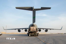 Máy bay tại căn cứ không quân Al-Udeid ở Qatar. (Ảnh: AFP/TTXVN)