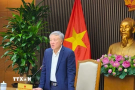 Phó Thủ tướng Thường trực Nguyễn Hòa Bình phát biểu tại cuộc họp. (Ảnh: Chu Thanh Vân/TTXVN)