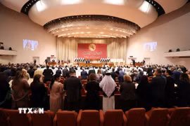 Quang cảnh phiên họp Quốc hội Iraq tại thủ đô Baghdad. (Ảnh: THX/TTXVN)