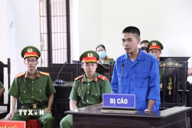 Bị cáo Thạch Xuân Đồng tại phiên tòa. (Ảnh: Thanh Hòa/TTXVN)