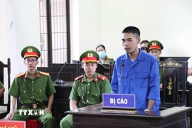 Bị cáo Thạch Xuân Đồng tại phiên tòa. (Ảnh: Thanh Hòa/TTXVN)