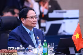 Thủ tướng Phạm Minh Chính tham dự Hội nghị Lãnh đạo Cộng đồng châu Á phát thải ròng bằng 0 lần thứ 3. (Ảnh: Dương Giang/TTXVN)