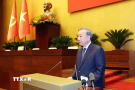 Tổng Bí thư Tô Lâm phát biểu chỉ đạo Hội nghị. (Ảnh: Thống Nhất/TTXVN)