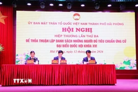 Chủ tọa hội nghị. (Ảnh: Mạnh Minh/TTXVN)