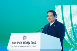 Thủ tướng Phạm Minh Chính phát biểu tại Diễn đàn Tương lai ASEAN 2025. (Ảnh: Dương Giang/TTXVN)