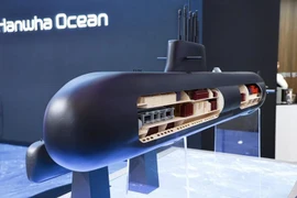 Một mẫu tàu ngầm của Hanwha Ocean. (Nguồn: The Korea Times)