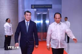 Thủ tướng Lê Minh Hưng kết thúc chuyến tham dự Hội nghị Cấp cao ASEAN lần thứ 48 tại Cebu, Philippines. (Ảnh: Dương Giang/TTXVN)