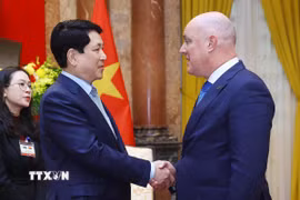 Chủ tịch nước Lương Cường tiếp Thủ tướng New Zealand Christopher Luxon. (Ảnh: Lâm Khánh/TTXVN)