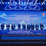 Hòa Phát khởi công Nhà máy sản xuất ray cao tốc và thép đặc biệt, sẵn sàng cung cấp vào các dự án trọng điểm. (Ảnh: Vietnam+)