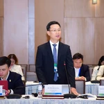 Thành viên HĐQT VietinBank Lê Thanh Tùng khẳng định: Bên cạnh chuyển đổi số, chiến lược xanh là một trong những chiến lược quan trọng của VietinBank. (Ảnh: Vietnam+)