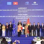 Techcombank và EIB công bố khoản vay 200 triệu Euro thúc đẩy tín dụng xanh. (Ảnh: Vietnam+)