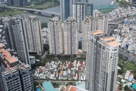 Khu căn hộ cao cấp thuộc quận Bình Thạnh, giáp ranh với Quận 1, Trung tâm Thành phố Hồ Chí Minh. (Ảnh: Hồng Đạt/TTXVN)